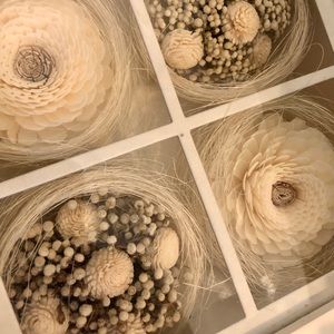 🔵 3 for $20 • Floral Shadow Box Wall Decor